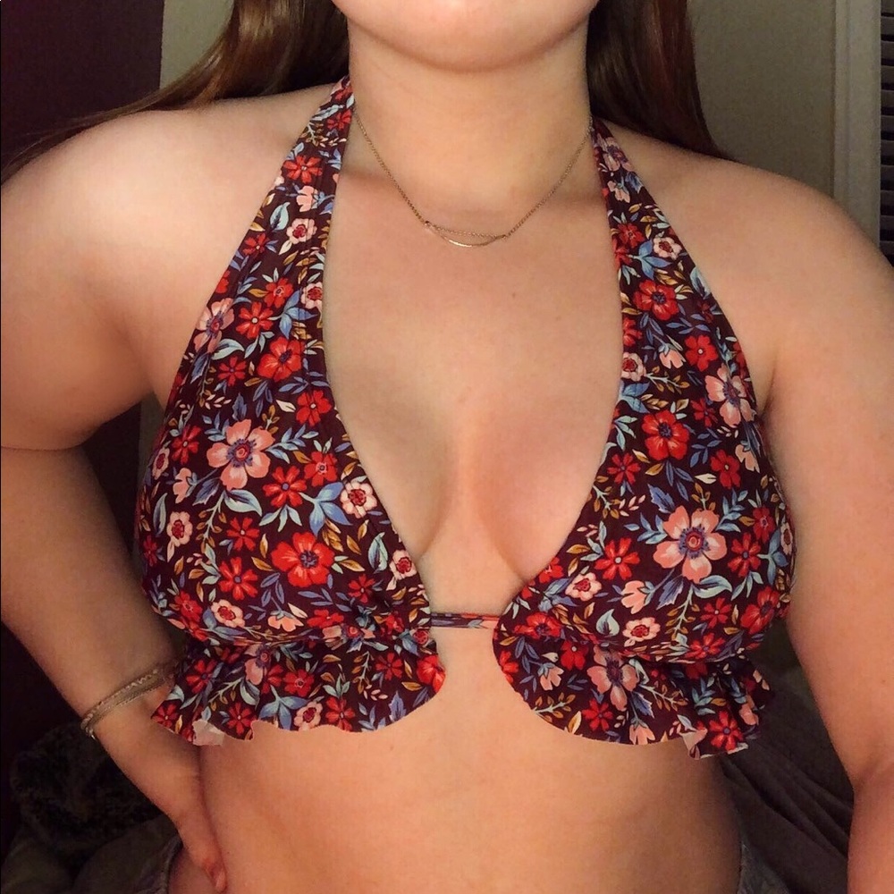 Xhilaration Ruffle Triangle Bikini Top
